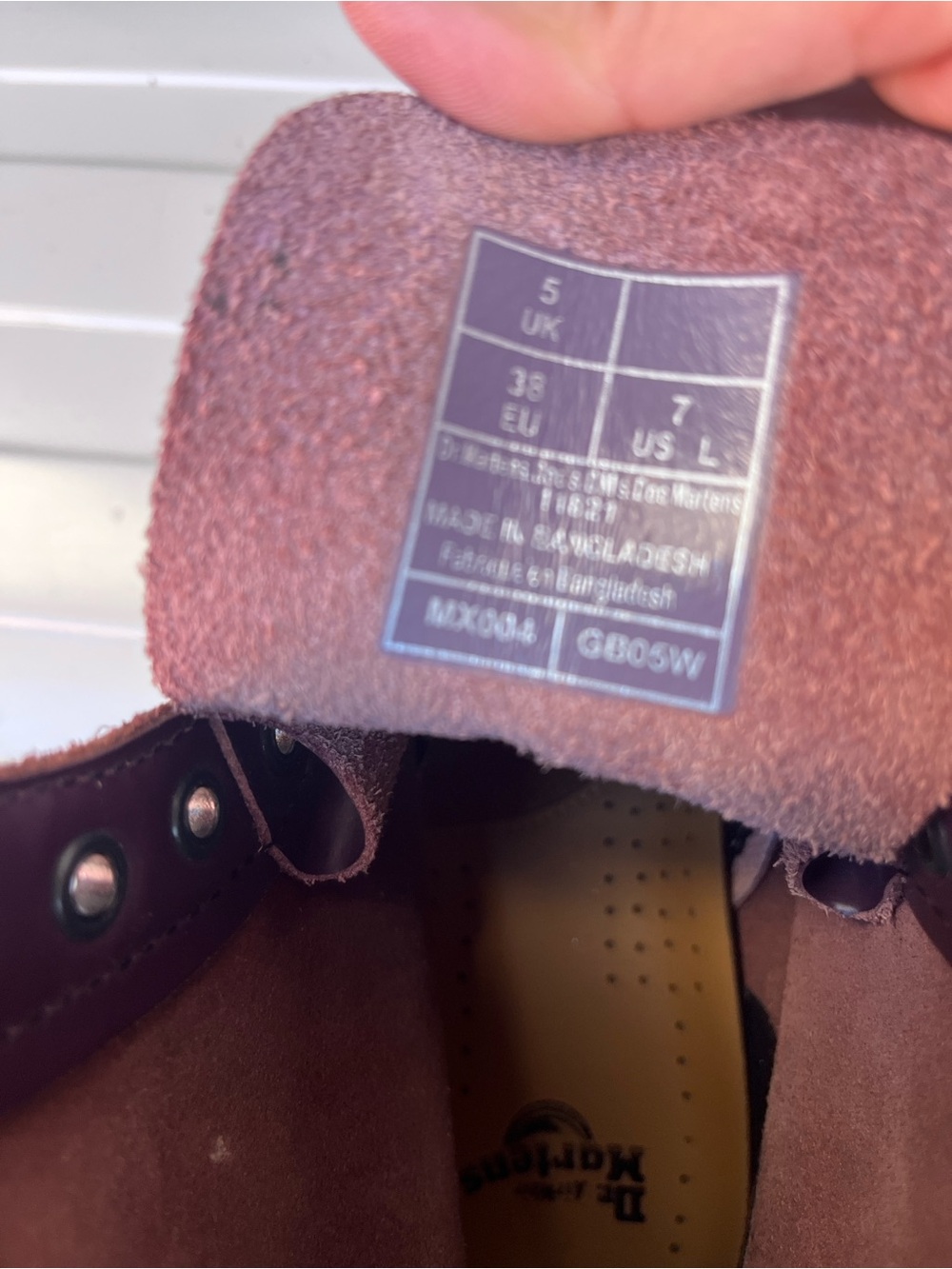 Dr. Martens 11821 plum Leather Combat Boots Women's AirWair Size 7 - Picture 5 of 8